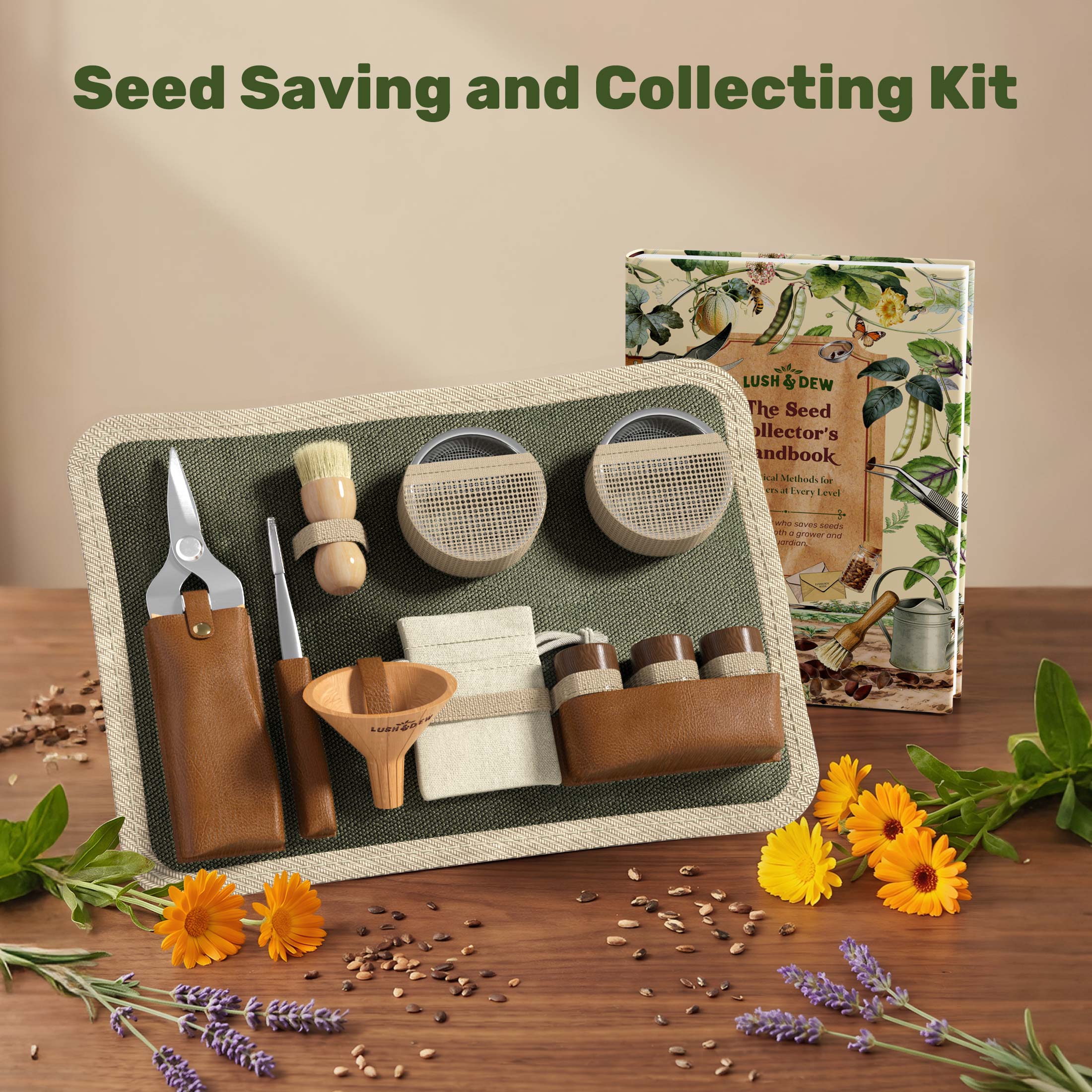 saving flower seeds Seed Saving and Collecting Kit (Tools+Handbook)