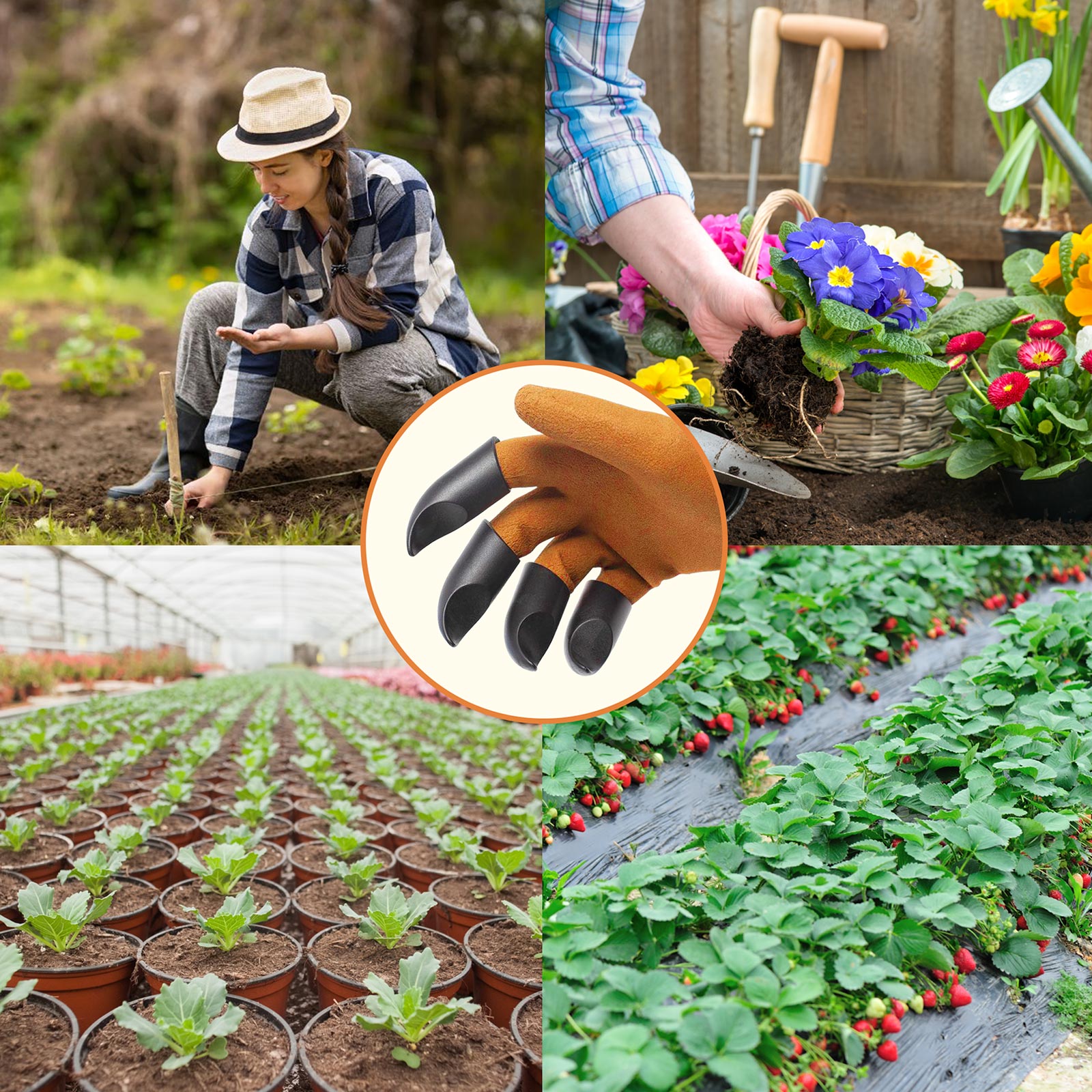 gardening gloves claws Gardening Gloves with Claws 2 Pairs