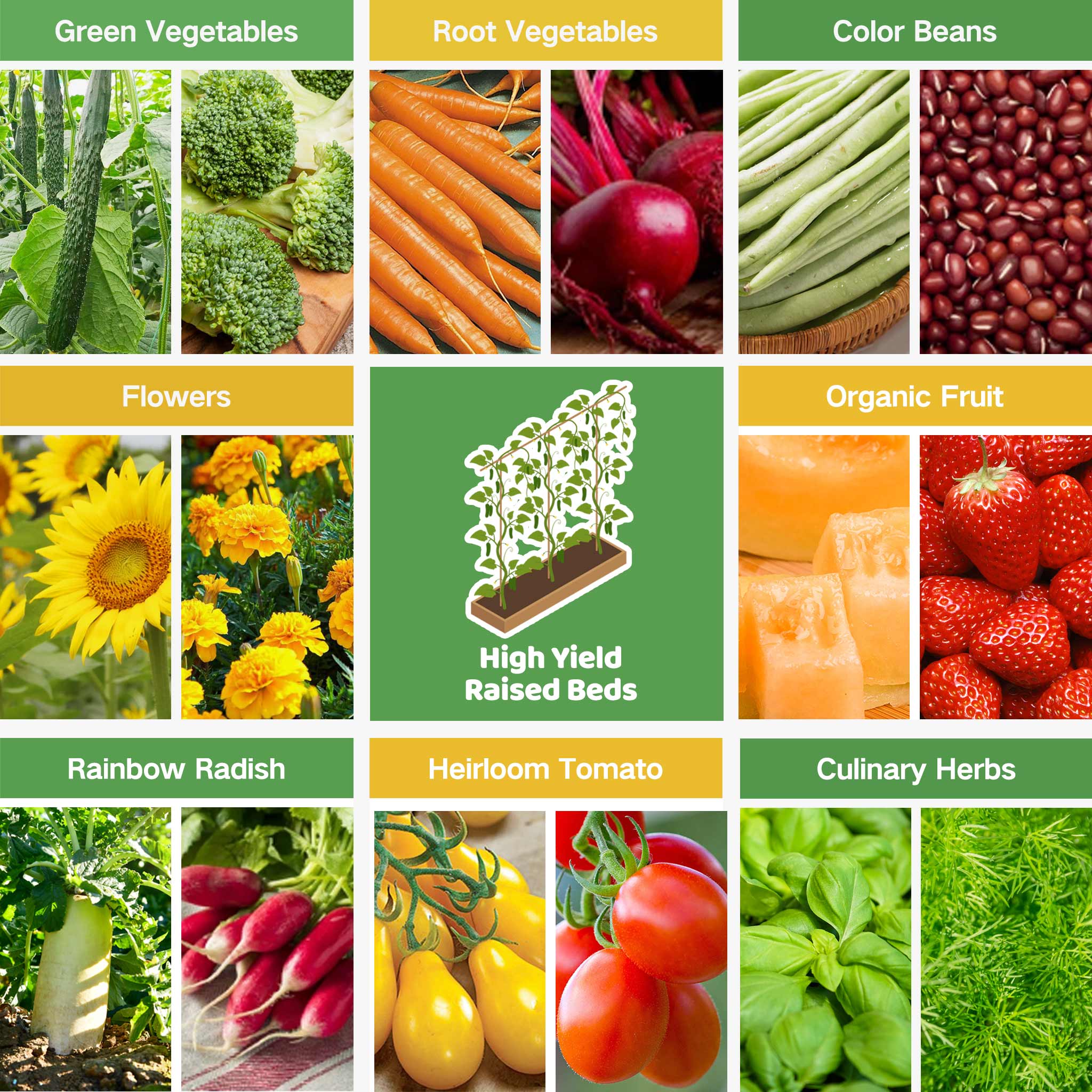 raised garden seeds High Yield Raised Beds Seed Bank With Seed Storage Box