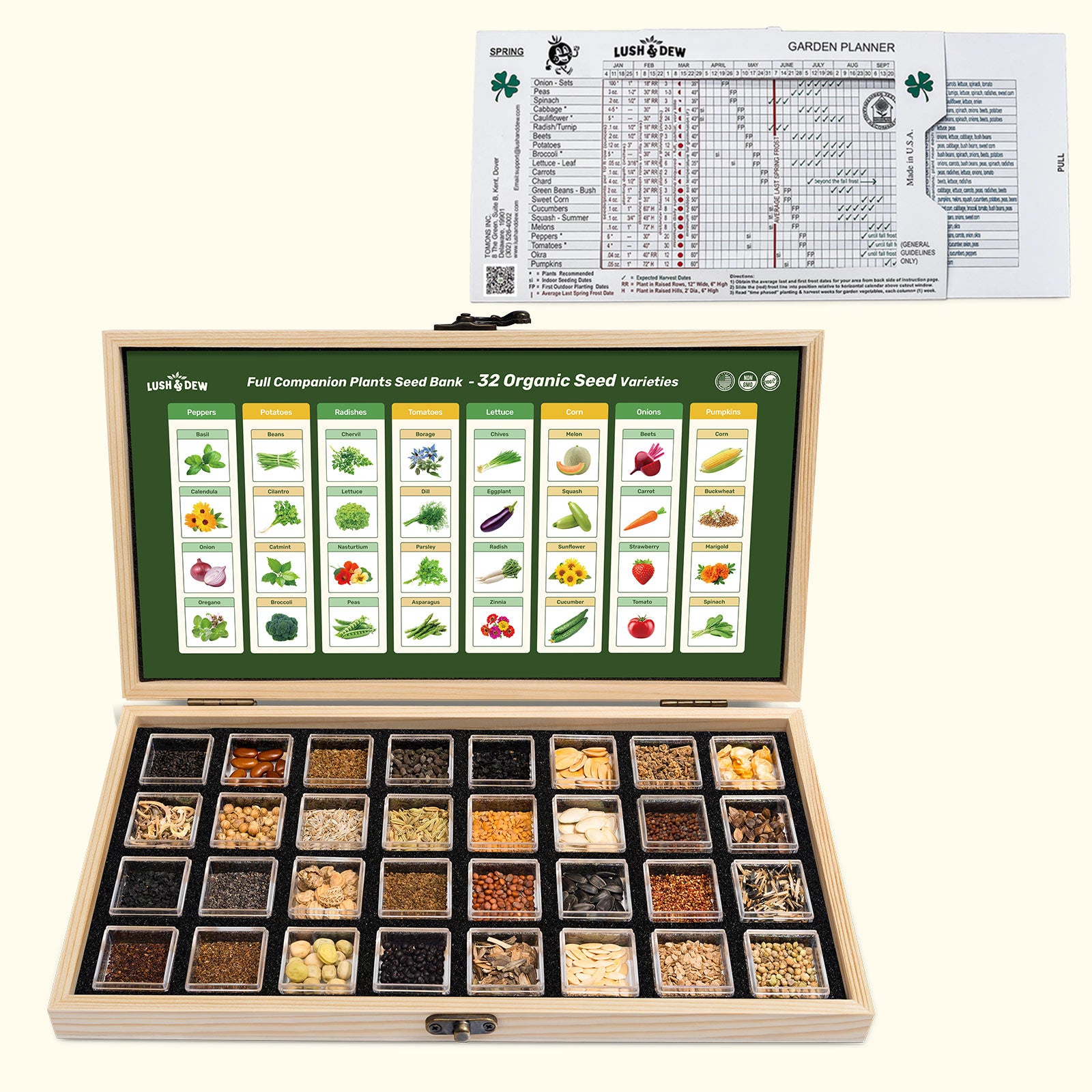 plant seed subscription box Full Companion Plants Seed Bank With Seed Storage Box