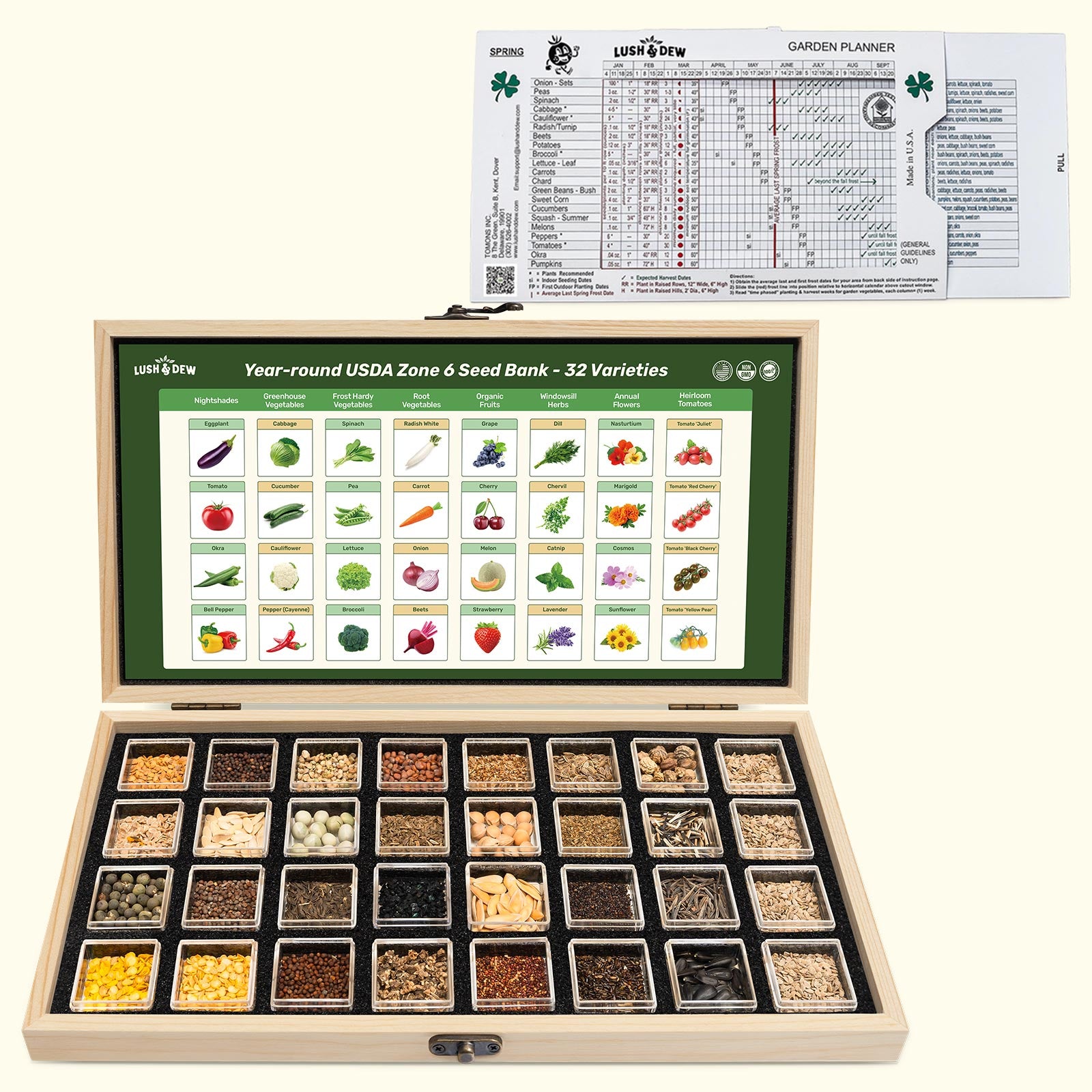 flower seeds zone 6 Year-Round USDA Zone 6 Seed Bank With Seed Storage Box