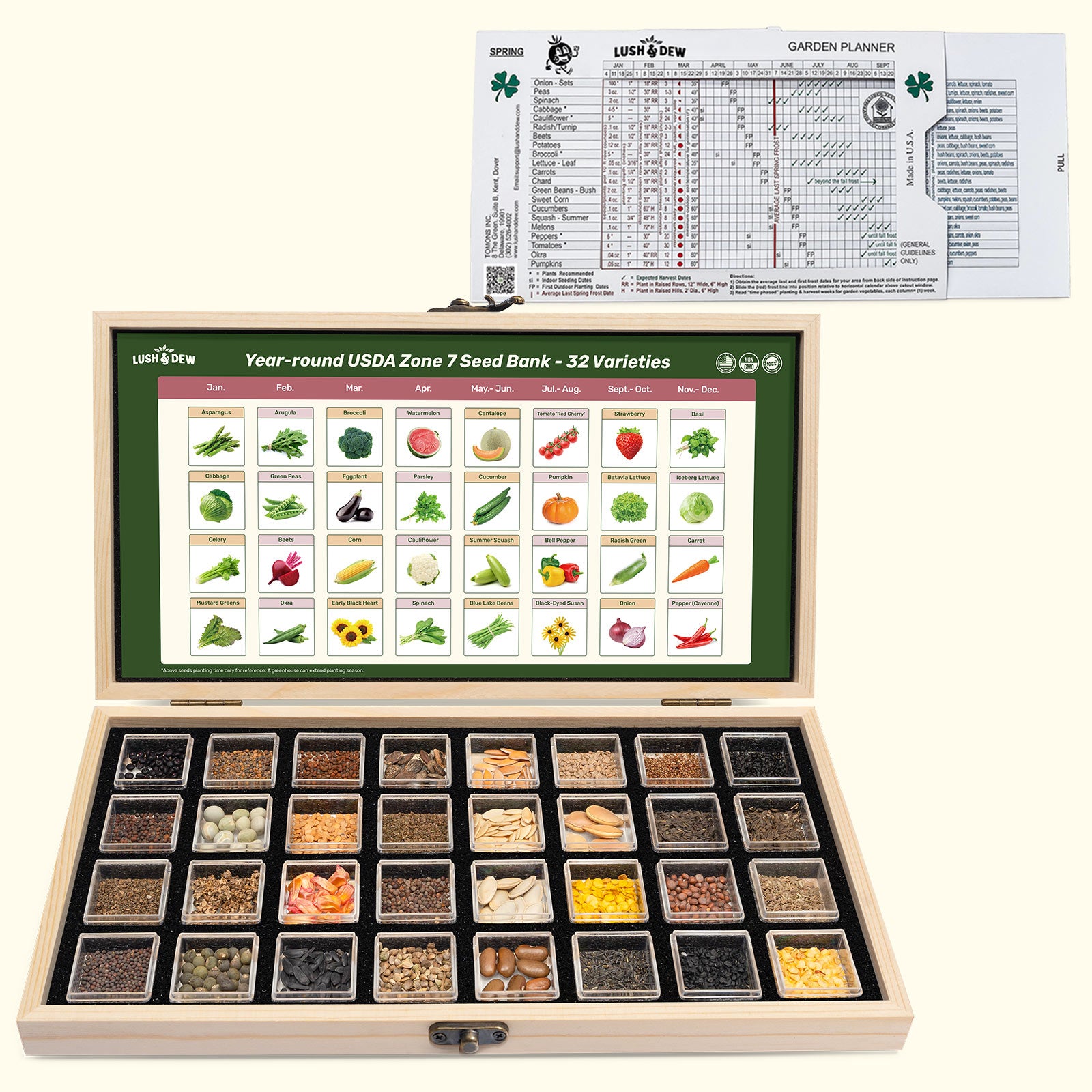 seed planting guide zone 7 Year-Round USDA Zone 7 Seed Bank With Seed Storage Box
