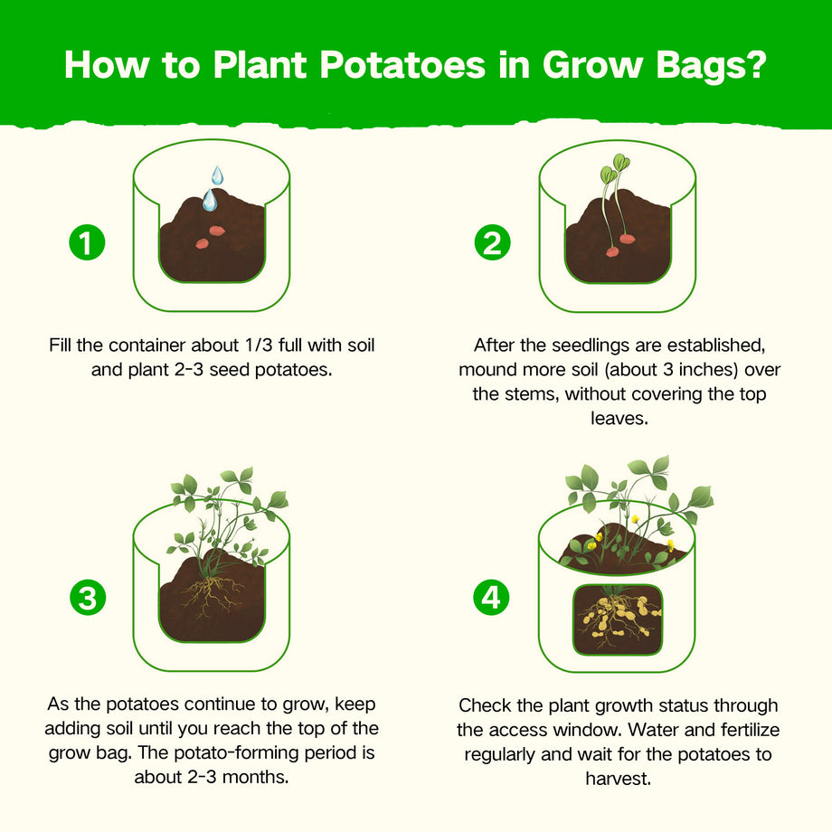 TheLAShop 2-Pack Potato Grow Bags 10-Gal Fabric Pods –