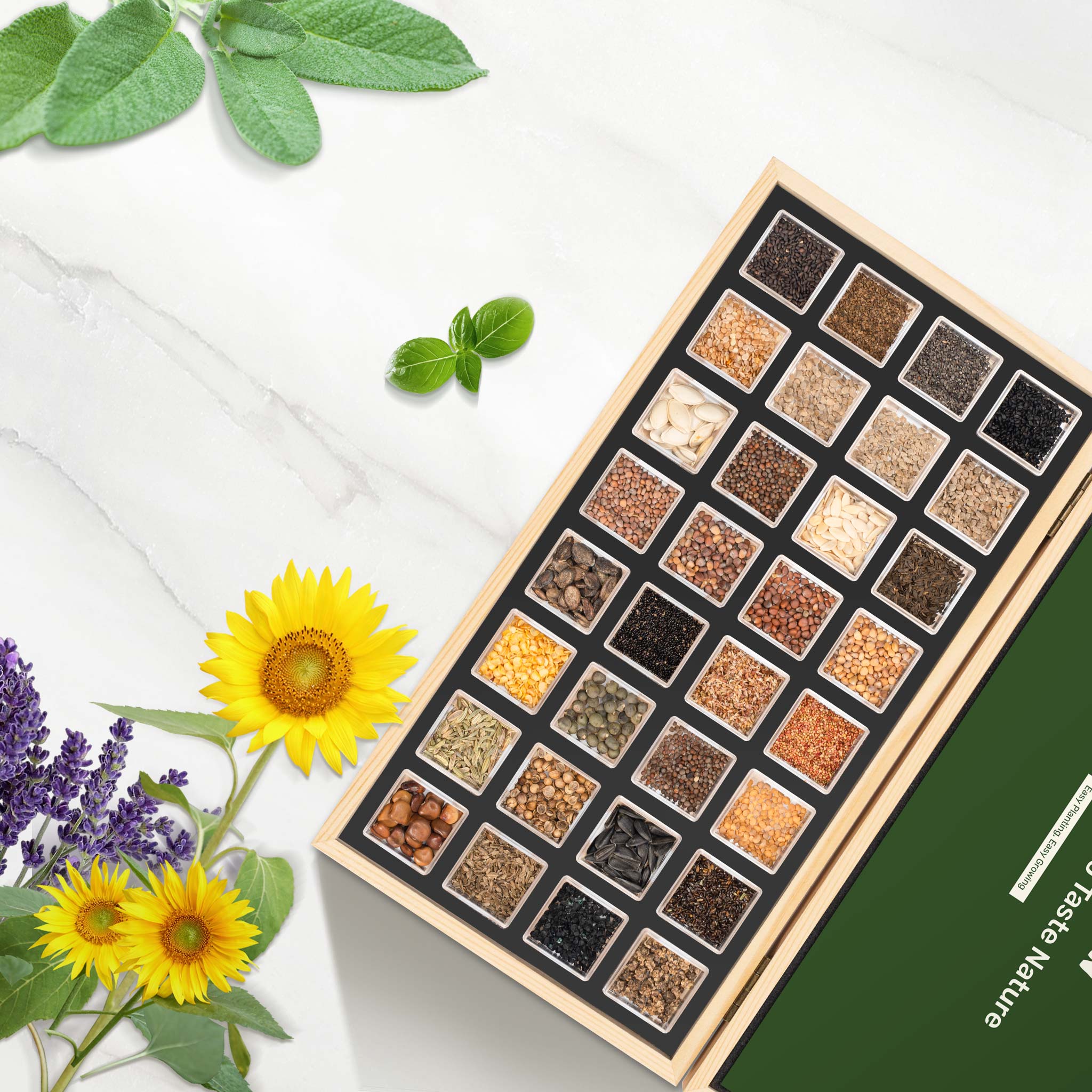 flower seed holder All-in-One Kitchen Garden Seed Bank With Seed Storage Box